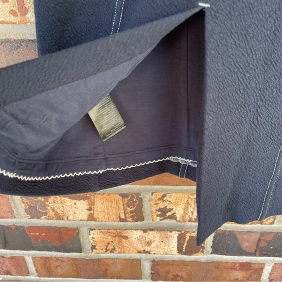 Anthropologie Maeve Sew it Seams Dark Blue Midi Dress 6 - Picture 10 of 10